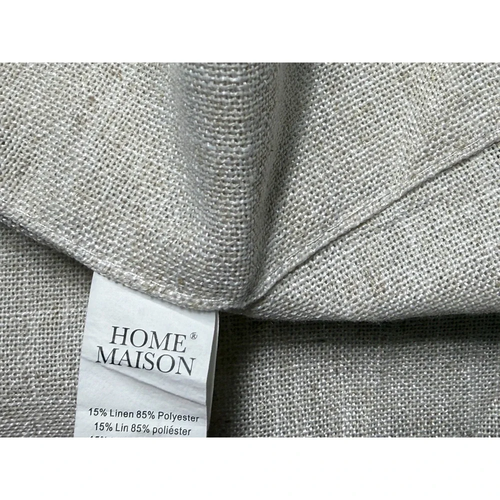 Pair Home Maison Linen Blend Curtains Panels 84 Long Beige Natural Neutral 2